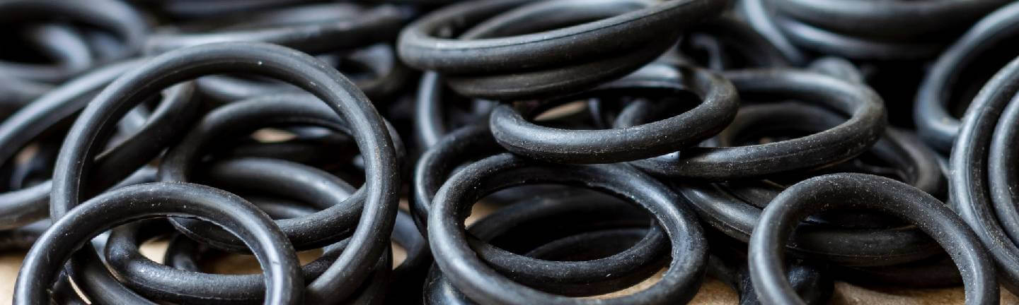 Pile of rubber rings