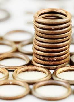 Stack of gold rings