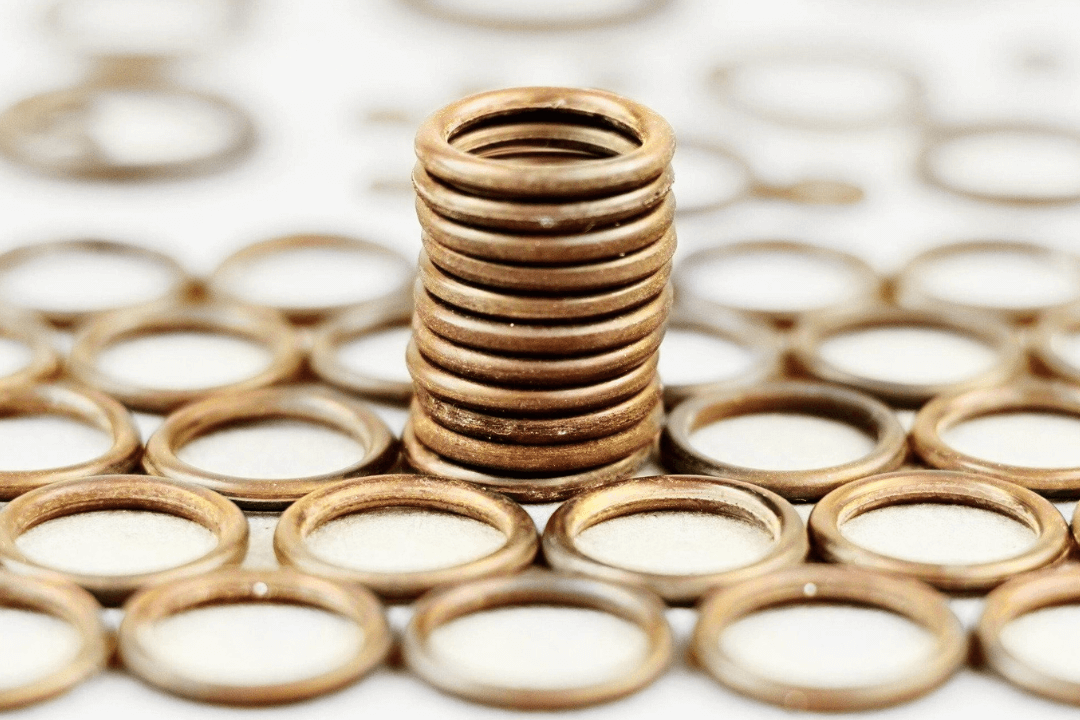 Stack of gold rings